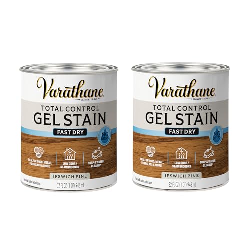 Varathane Total Control Gel Stain - color: Ipswich Pine, size: Quart (Pack of 2)