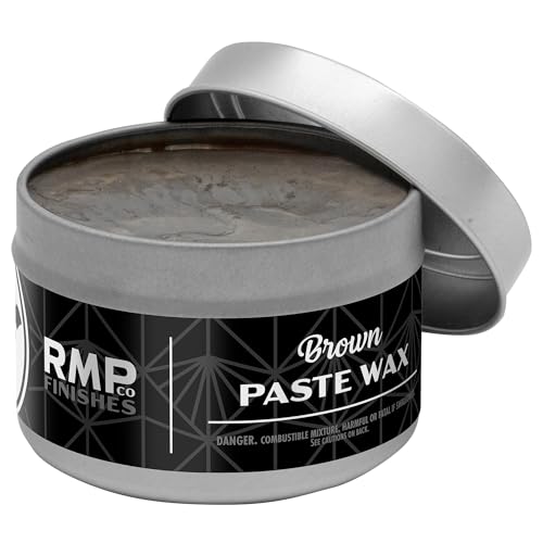 RMP Finishes Paste Wax for Wood Finishing, Use over Milk Paint, Furniture, Kitchen Cabinets, and Tabletops, Brown, 4 oz. - color: Brown, size: 4 Ounce (Pack of 1)
