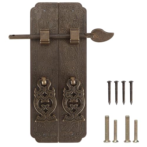 6in Sliding Bolt Latch, Vintage Brass Door Latch Sliding Lock Hardware
