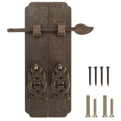 6in Sliding Bolt Latch, Vintage Brass Door Latch Sliding Lock Hardware
