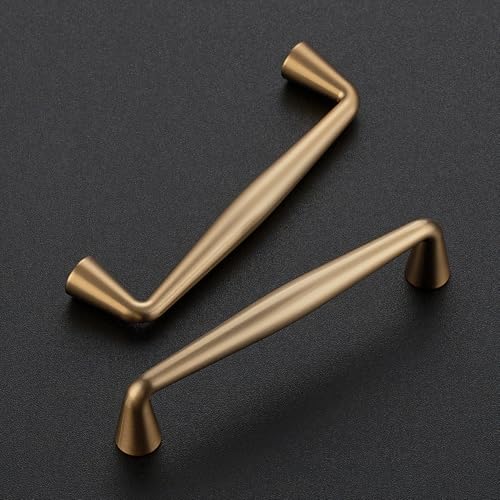Ravinte Champagne Bronze Cabinet Handles Solid Handles,3-3/4 Inch,10 Pack - color: Champagne Bronze, size: 3-3/4 Inches Hole Center