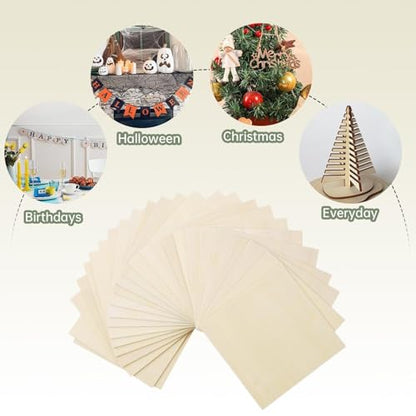 2 Pack Plywood Sheets, 17.1" x 17.1"x 8/25" Basswood Sheets - color: 2 Pack, size: 17.1" x 17.1"x 8/25"