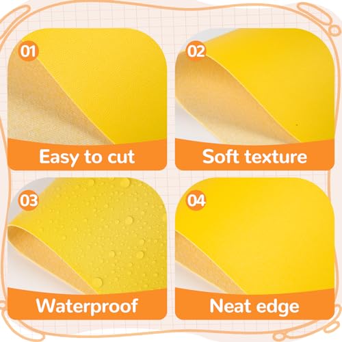 12 Pieces Faux Leather Sheets, 8×12 inches Rainbow Faux PU Leather Sheets, Faux Leather Material for DIY, Bag Making, Hat Making, Hair Crafts Making - color: Rainbow