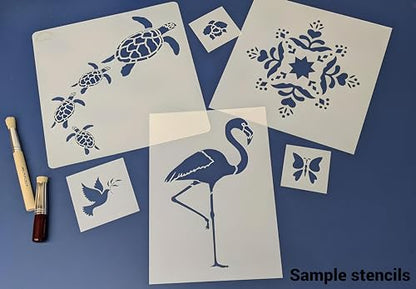 Floral Flourish Border Stencil Template - 16.8" x 2.1" - for DIY Crafts, Romantic Flower Bouquet & Colonial Home Décor, Reusable Mylar Wall & Furniture Painting – The Artful Stencil
