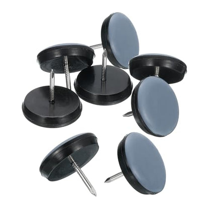 uxcell 8Pcs Nail on Furniture Sliders, 1"(25mm) Round Furniture Glides Sliders, Chair Furniture Glides Pads, Chair Leg Protector Pads Furniture Pads for Sofas, Cabinets, Light Blue - size: 1"