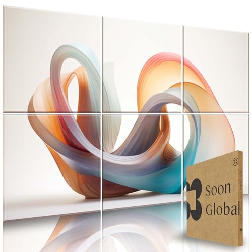 Soon Global Acoustic Wall Panels, Art Acoustic Panels, Fluid - color: Fluid, size: 72 X 48 Inches