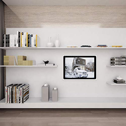 Livelynine White Contact Paper Peel and Stick Waterproof White Wallpaper Liner Prepasted Paintable Removable Cabinet Wallpaper Kitchen Vinyl Wrap for Cabinets Desk Shelf Adhesive Covers 15.8x78.8 - color: Solid White, size: 15.8" x 78.8"