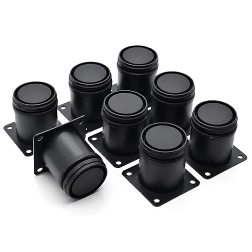 Stainless Steel Adjustable Furniture Legs 2.5 Inch - Black - 8pcs - color: Black, size: 2.5"