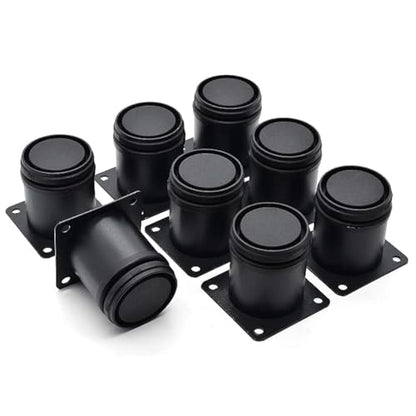 Stainless Steel Adjustable Furniture Legs 2.5 Inch - Black - 8pcs - color: Black, size: 2.5"