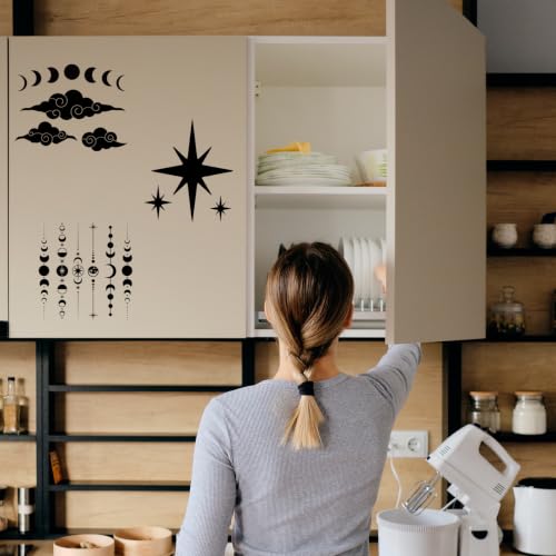 Large Star Stencils for Painting on Wood Wall Reusable Templates for Crafts - style: Fantastical starry sky
