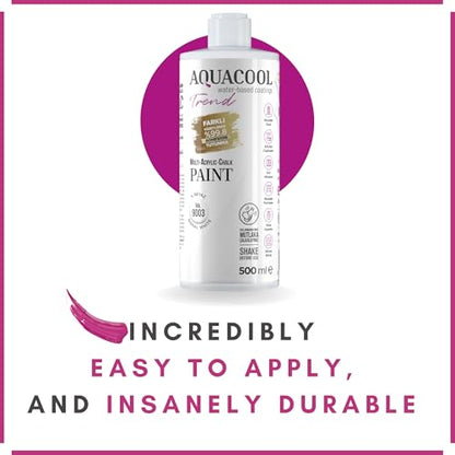 Aquacool Trend MAC All-in-One Furniture Paint – No Sanding No Primer, Chalk Paint for Cabinets, Wood, Tile & Countertops | Self-Leveling Matte | 16.9 fl oz, 53 sq ft| 7047 Telegray 4 - color: RAL 7047 Telegray 4