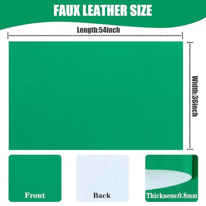 Marine Vinyl Faux Leather,1Yard 36"X54" Boat Auto Upholstery DIY Projects (Green, 36"X54") - color: Green, size: 36"X54"