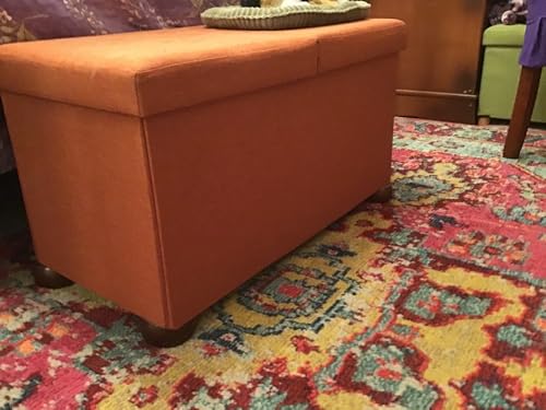 Maricome 2 Inch Bun Furniture Feet Walnut Round Solid Wooden Ottoman/Couch/Sofa Legs Set of 4 Pre-drilled M8 Bolt with Metal Brackets - color: Brown