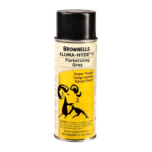 Brownells Aluma-Hyde II Epoxy Based Firearm Finish Spray Coating Protection Paint, Aerosol Can, 12 oz. (340g) Parkerizing Gray - color: Parkerizing Gray