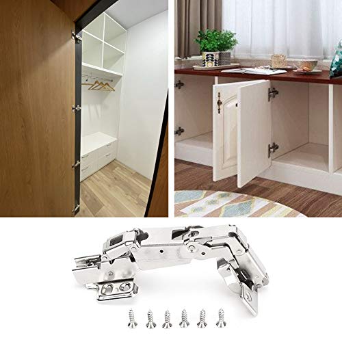 Full Overlay Cabinet Hinges & Stainless Steel Adjustable 3-Pack