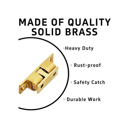 4PCS 35mm Double Ball Cabinet Catches, Bronze Roller Door Latch for Kitchen Cupboard Furniture Closet Quiet Close Design - size: 35 mm