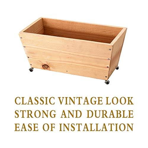 JGJC 2" Vintage Brass Solid Caster Wheels with Brake 4-Pack, 360° Swivel