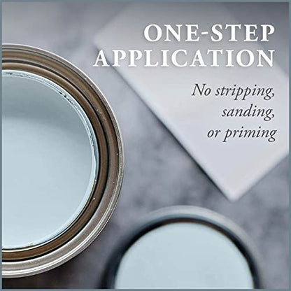 AMY HOWARD AT HOME - One Hour Miracle Paint - Water-Based Enamel - Scrubbable Eggshell Finish Furniture, Cabinets, Trim and More - All In One - No Stripping, Sanding, or Priming - 32 OZ - Ambala Blue - color: Ambala Blue