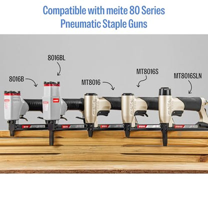 meite 21 Gauge 1/2-inch Crown Upholstery Staples,304 Stainless Steel with 1/4-inch Leg Length, Heavy Duty Staples for Staple Gun MT8016 (10,000 Counts) - size: 1/4" (6 mm), style: 1 Box