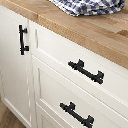Goldenwarm Black Cabinet Pulls 3 Inch Matte Black Cabinet Pulls 10 Pack - color: Black, size: 3 Inch Hole Centers