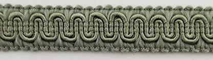 1/2" Scroll Braid Gimp w/Backing - 10 Continuous Yards - Many Color Options! (Sage) - color: Sage