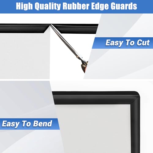 Rubber Edge Trim, Self-Adhesive U Channel Edge Protector for Plywood, Cabinet, 1" Wood Edge Banding, Flexible Furniture Repair, EPDM Material, Fit 1"(25mm), Length 10Ft, Black - size: Fit 1"- L10'