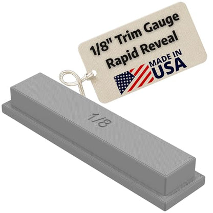 Rapid Reveal - Trim Reveal Tool - 1/8" Trim Gauge - Door Reveal Marking Tool - Durable ABS Plastic - Accurate Jamb Marking - Finish Carpentry & Woodworking Tool - Made in The USA (1/8 Inch Spacer) - size: 1/8 Inch
