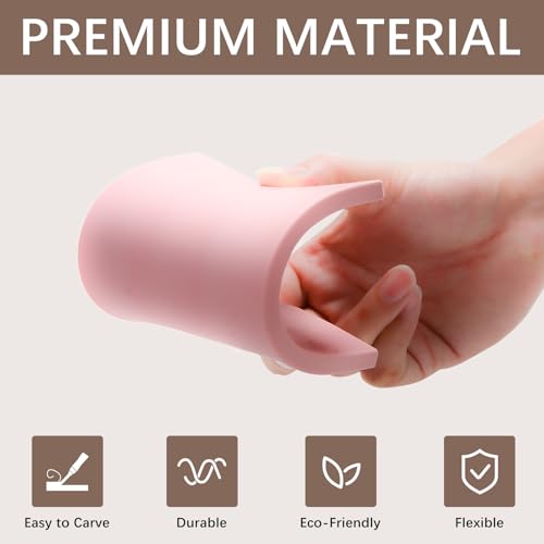 10 Pack 4" x 6" Pink Rubber Linoleum Blocks for Printmaking, 8mm Thick Linocut Blocks, Rubber Stamp Making Supplies for Carving, DIY Crafts and Art Projects - color: linocut block 4x6x0.32in-10pcs