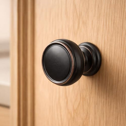 10 Pack Oil Rubbed Bronze Cabinet Knobs, 1-1/4 Inch Zinc Alloy Knob - color: Oil Rubbed Bronze