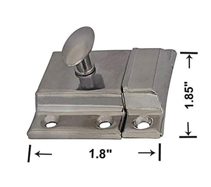 QCAA Oval Turn Cabinet Latch, for Cupboard & Other Furniture, Small, Chrome Plated, Made in Taiwan, 1 Pack - color: Chrome Plated, size: 1pack-small