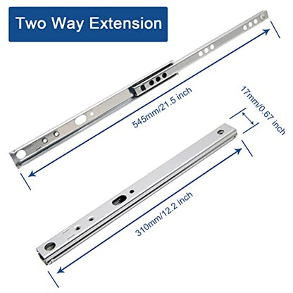 12 Inch Drawer Slides, 0.7" Wide, Pack of 12 - color: Style 1, size: 12" - 12PCS