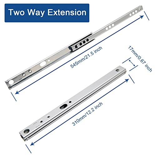 12 Inch Drawer Slides, 0.7" Wide, Pack of 12 - color: Style 1, size: 12" - 12PCS