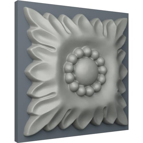 Ekena Millwork ROS04X04X00CL Jackson Square Rosette, 4"W x 4"H x 5/8"P, Primed