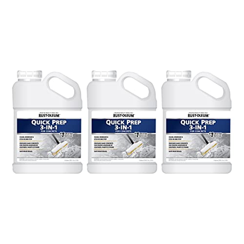 Rust-Oleum Quick Prep 3-in-1 Cleaner Degreaser and Etch, Gallon, 3 Pack - size: 128 Fl Oz (Pack of 3)