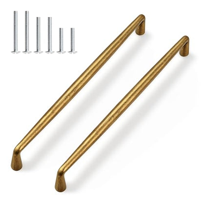 Gobrico 6 Pack 7-1/2 Inch (192mm) Hole Center Cabinet Pulls, Antique Brass Kitchen Cabinet Handles, Brushed Brass Drawer Pulls, Solid Zinc Alloy Cabinet Handles, 7-15/16'' Overall Length - color: Antique Brass, size: 7-1/2 Inch Hole Center