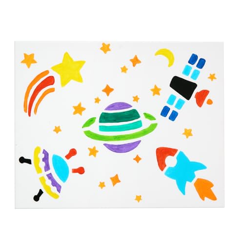 Colorations Space Stencil Set - Set of 12 - style: Outer Space 12PK