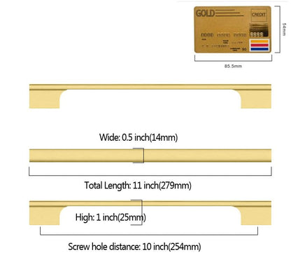 Brushed Gold Cabinet Handles Kitchen Pulls 10 Inch 12 Pack - color: Matte Gold, size: 10 Inch Hole Center