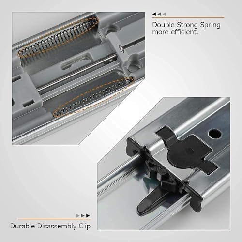 LONTAN 18 Inch Soft Close Drawer Slides with Rear Mounting Brackets 1 Pair - size: 18 Inch