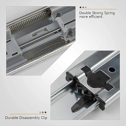 LONTAN 18 Inch Soft Close Drawer Slides with Rear Mounting Brackets 1 Pair - size: 18 Inch