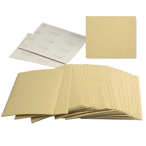 1/4 Sheet Sandpaper 4.5 x 5.5 Inch Palm Sander Paper 30PCS 120 Grit Sanding Sheets for Palm Sanders Sand Paper for Woodworking,Automotive,Metal - style: 120grit