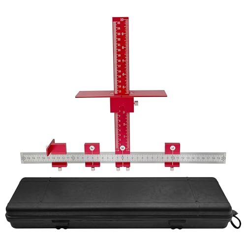 Aluminum Cabinet Hardware Jig Tool for Door Drawer Handles Installation-Red