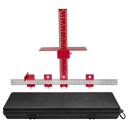 Aluminum Cabinet Hardware Jig Tool for Door Drawer Handles Installation-Red