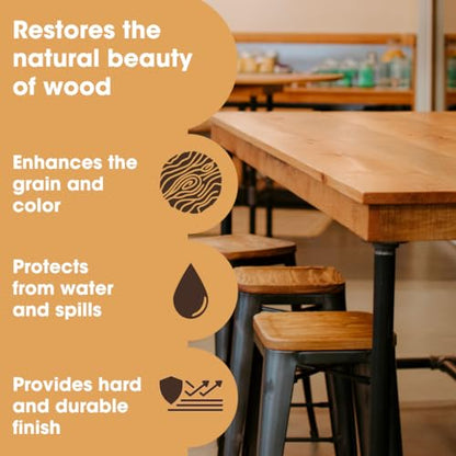 Furniture Clinic Danish Oil, Restore & Seal, Satin Finish - size: 17 fl oz