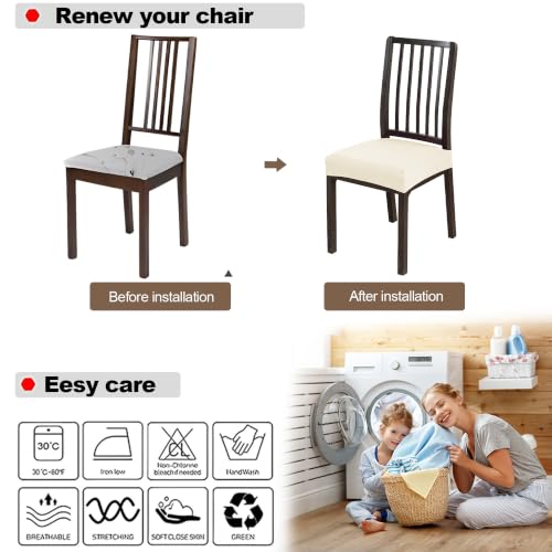FUANGUI Dining Chair Covers Set of 2, Kitchen Chair Seat Covers - color: 07
