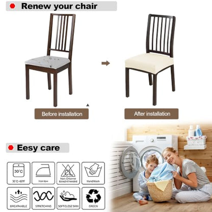 FUANGUI Dining Chair Covers Set of 2, Kitchen Chair Seat Covers - color: 07