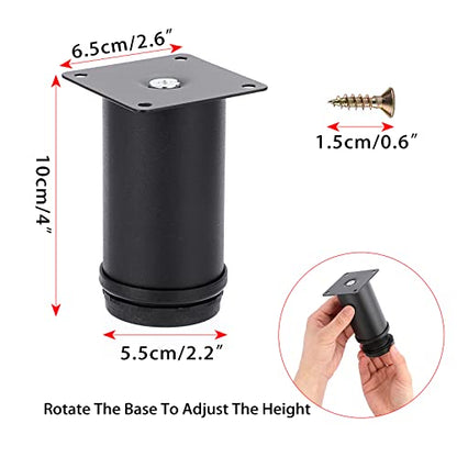 OwnMy 8PCS 4 Inch Stainless Steel Furniture Legs Adjustable Cabinet Legs - size: 4 Inch