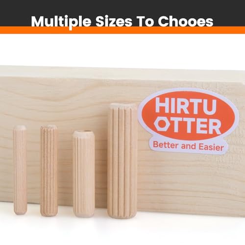 100 pcs 1/4" x 1-1/2" Wooden Dowel Pins, Hardwood, Kiln-Dried Fluted & Beveled Design for Easy Insertion for Woodworking, Furniture, Crafts & DIY Projects (M6 x 40) - size: 1/4" x 1 1/2"