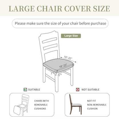 Waterproof Dining Room Chair Covers Set of 4,Black,Large - color: Black-diamond Pattern, size: Large-4 PCS