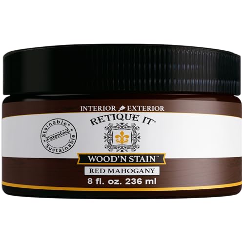 Retique It Wood'nStain Liquid Wood Gel Stain Interior/Exterior, 93 Red Mahogany, 8 oz - color: 93 Red Mahogany, size: 8 oz