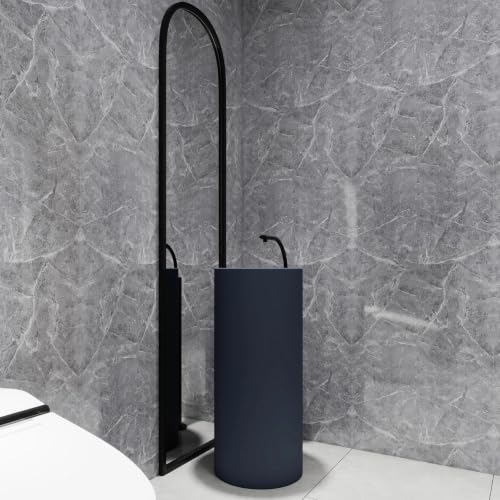 Glossy Grey Marble Contact Paper for Countertops Peel and Stick Wallpaper - color: Gray, size: 23.6" x 196"